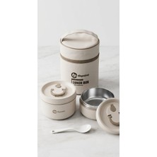Alpa Store Fıxpoınt 1040 ml Çelik Beslenme Kabı Yemek Kutusu Lunch Box Sefer Tası 2 Katlı Termal Çantasıyla