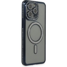 Mabelme Store Apple Iphone 14 Pro Kılıf Joke Simli Magneticsafe Kılıf - Lacivert