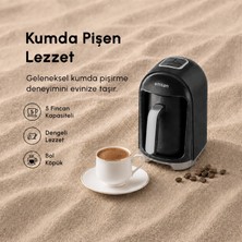 Emsan Kumda Türk Kahve Makinesi Siyah 5 Fincan Kapasiteli