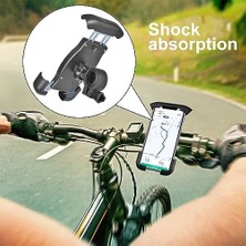 HT-T45 Motosiklet ve Bisiklet Gidonu Için 360 Dönebilen Telefon Tutucu 4.5" - 6.5"