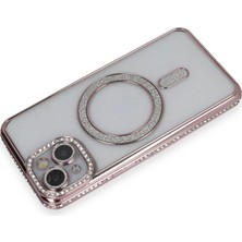 Mabelme Store Apple Iphone 13 Kılıf Joke Simli Magneticsafe Kılıf - Pembe