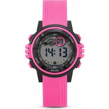 Saattino Kız Çocuk Pembe Dijital Kronometreli Silikon Kordon Spor Kol Saati ST-304435