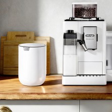 Primanova Eco Fandy Masaüstü Çöp Kovası Salıncak Kapaklı Modern Tasarım - Beyaz
