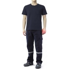 Secura İş Güvenliği Yazlık Takım B.yaka K.kol Penye Cepli 16X12 Gabardin Pantolon %100 Pamuklu