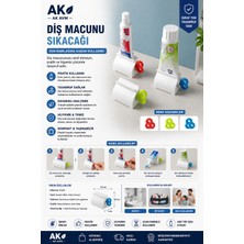 Ak Avm 1 Adet Pratik Diş Macunu Sıkma Aparatı Çevirmeli Diş Macun Sıkacağı