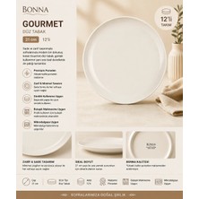 Gourmet Düz Tabak 21 cm 12'li