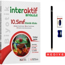 Biyotik Yayınları 10.sınıf Interaktif Biyoloji Etkinlik Kitabı Bağlam Temelli Sorular Beceri Temelli Tematik ve Konu Kavrama Soruları Kalem Seti Hediyeli
