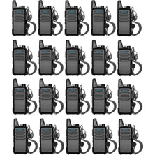 20li Pmr 446 TÜRKÇE KONUŞAN El Telsizi Yeni Tasarım Type-c Şarjlı Mars Kulaklık Hediyeli Set