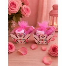 Rose White Hediyelik Gül Sepeti (4 Parça)
