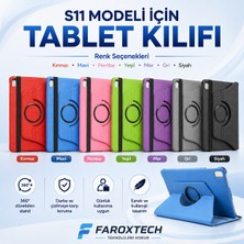 FaroxTech S11 ve Benzeri Android Tabletlerle Uyumlu 360° Döner Standlı Koruyucu Tablet Kılıfı – Çoklu Renk