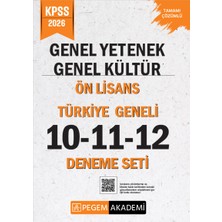 Pegem Akademi Yayıncılık 2026 KPSS Genel Yetenek Genel Kültür Ön Lisans Tamamı Çözümlü Tür