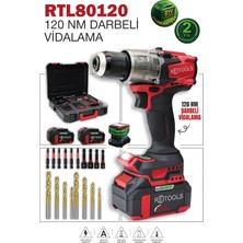 Retools Bordo 120 Nm Vidalama 2100 W Güç, 21 Volt Akü ve Anahtarsız Mandren ile