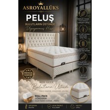 ASROYALLÜKS Peluş Tavşan Tüyü Kumaş Full Ortopedik Pedli Yaylı Yatak (26 Cm)  90 x 190 cm