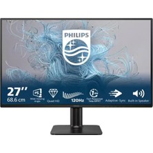 Philips 27 27E2N2500/01 IPS 1ms 120HZ 1xhdmı 1xdp 2k Qhd 2560X1440 Flıcker-Free Vesa Siyah