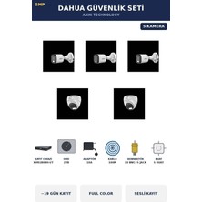 Dahua 5 Kameralı 5mp Güvenlik Kamera Seti 5mp Full Color Sesli Dome+Bullet 2tb ~19 Gün Kayıt