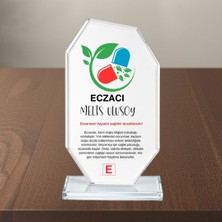 Çılgıntrend Kişiye Özel Eczacı Kristal Cam Plaket - Eczane Açılış ve Eczacılık Fakültesi Mezuniyet Hediyesi