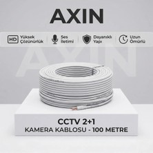 Profesyonel 2+1 Cctv Kamera Kablosu 0.50 mm - Full Hd Ses ve Görüntü Destekli Akım Korumalı