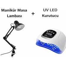 Zemira Fontenay Manikür Masa Lambası + Uv LED Kurutucu Seti, Beyaz