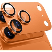 Monsgeek Apple iPhone 17 Pro Max / 17 Pro Uyumlu Anti Reflective Titanyum Görünümlü Temperli Cam Çizilmez Darbe Korumalı Kamera Lens Koruyucu