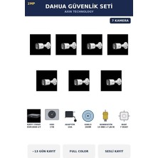 Dahua 7 Kameralı 2mp Güvenlik Kamera Seti Gece Renkli Full Color Sesli Bullet 1tb ~13 Gün Kayıt