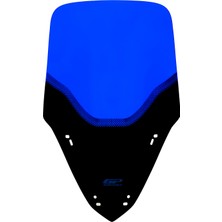 Gp Kompozit Yamaha Xmax 250 2024-2026 Uyumlu Baskılı Ön Cam Mavi 60 cm