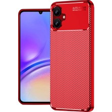 KSB Store Samsung Galaxy A06 Kılıf Auto Focus Karbon Kapak - Kırmızı