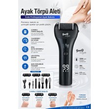 Zemira Elektrikli Ayak Nasır Temizleme Kiti Edilebilir Su Ayak Törpüsü Siyah