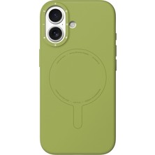 iPhone 17 Uyumlu Kılıf M-Safe Şarj Özellikli Youngkit Morandi Serisi Kapak Yeşil