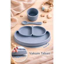 CKM Silikon Vakum Tabanlı Silikon Mama Seti – Kaymaz & Güvenli Beslenme (Mavi)