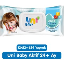 Uni Baby Aktif Islak Mendil 12X52 624 Yaprak