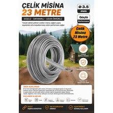 Nublado Çelik Tırpan Misinası 3,5 mm 23 Metre Galvaniz Kaplı Dayanıklı Çok Telli