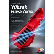 Motobros Honda Pcx Hava Filtresi Hava Filtresi Yıkanabilir Kırmızı K&n Hava Filtresi 2021-2025 Modellere Uygun
