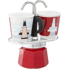 Zemira - Set Mini Express: Ocak Üstü Espresso Pişirici + 2 Cups - Magrite