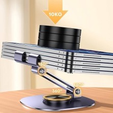 Ht-72 Metal Masa Üstü Telefon Tutucu Alüminyum 360 Derece Dönebilir Tablet Standı Lila