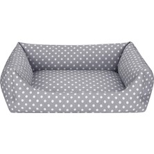 Zemira Pet Uniform Gri Puantiyeli Yatağı M 60X70CM