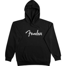 Fender® Stratocaster Technical Drawing Loose Hoodie - Siyah