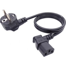 Sensei Eu Power Cord L Tipi (Sol) 3X0.75MM 220V 90 Derece 1.5 Metre Power Kablo