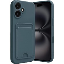 KSB Store Apple Iphone 16 Kılıf Kelvin Kartvizitli Silikon - Koyu Yeşil