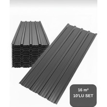 Setkon Galvanizli  Trapez Çatı Kaplama Sacı – 2 Metre (10 Adet-Su Geçirmez ve Paslanmaz Metal Sac)