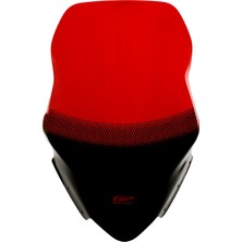 Gp Kompozit Yamaha Xmax 250 / 400 2014-2017 Uyumlu Baskılı Ön Cam Kırmızı 60 cm