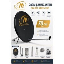 Zuma Star 70CM Profesyonel Uydu Sistemi Alüminyum Ayak Click System Tam Set Montaj Kiti Dayanıklı