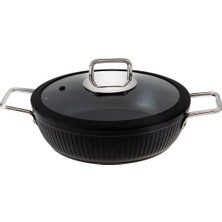 Zemira Dublin Black Basık Tencere 26 cm
