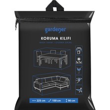 Zemira Gardener GRDC305 Masa Takımı/oturma Grubu Koruma Örtüsü/kılıfı Pe (225 cm x 150 cm x 90 Cm)