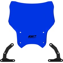 Gp Kompozit Honda CB250R 2012-2024 Uyumlu Kısa Ön Cam Mavi 33 cm