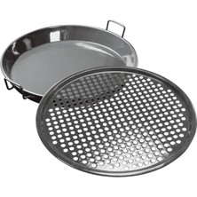 Zemira Gurme Set 420, Porselen Emaye Tava Delikli Plaka Tabak, Barbekü Izgara, Buharda Pişirme, 4
