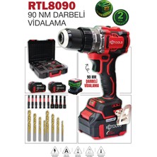 Retools Bordo 90 Nm Darbeli Vidalama 2100 W Güçlü 21 Volt Akü ile Ergonomik Tasarım Setli Ürün