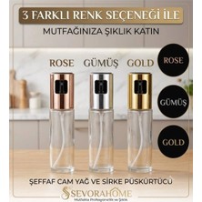 Sevora Home Yağ Sirke Püskürtücü Cam Sprey Şişe Yağdanlık ve Limon Püskürtme Şişesi 100 ml
