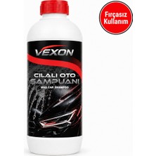 Vexon Fırçasız Cilalı Oto Şampuanı 1 L – Konsantre Köpüklü Araç Yıkama Şampuanı