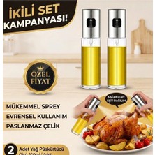 Sevora Home Yağ Sirke Püskürtücü 2'li Set Cam Sprey Şişe Yağdanlık ve Limon Püskürtme Şişesi 100 ml