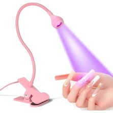 Zemira Gaman Masa Sabitlemeli Uv LED Kurutucu Lamba Jel Tips Kurutucu Oje Kurutucu 3W Pembe